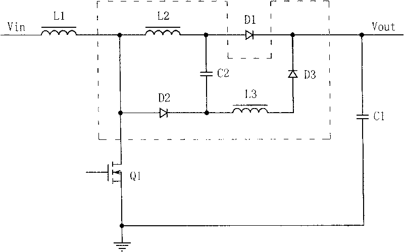 Converter circuit composed of no-loss current buffer circuit