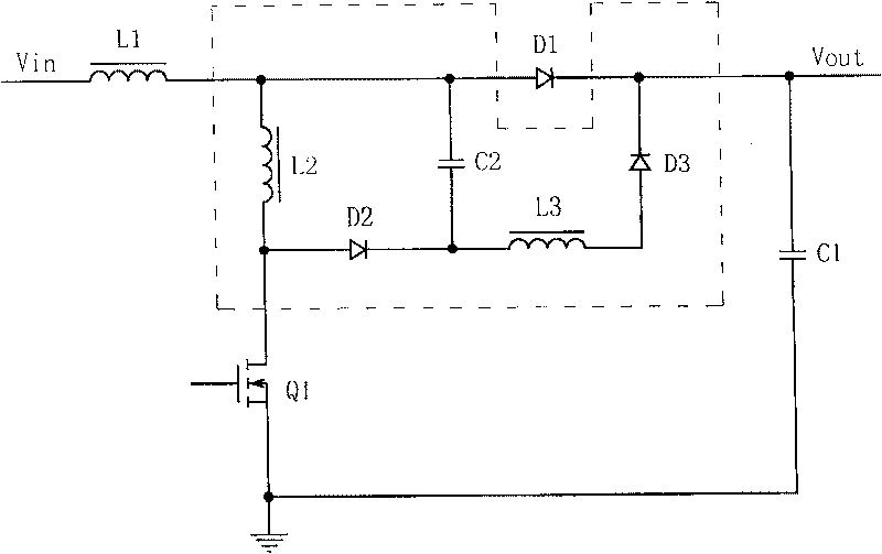 Converter circuit composed of no-loss current buffer circuit