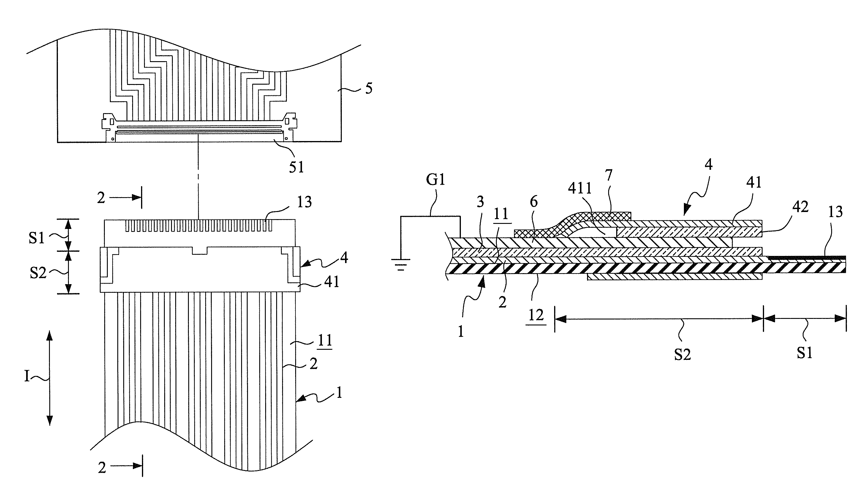 Structure of electromagnetic wave resistant connector for flexible circuit cable