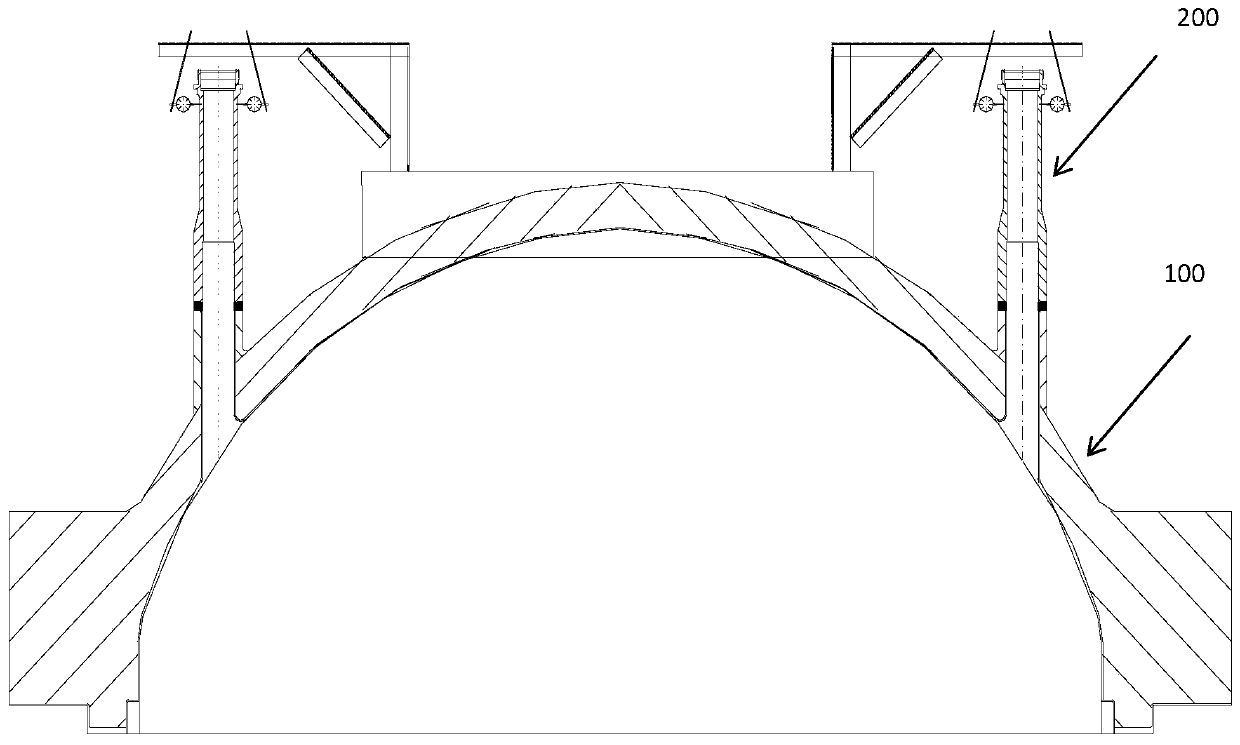 Welding monitoring and adjusting system and welding adjusting method for connecting pipe of sealing head of nuclear power pressure vessel