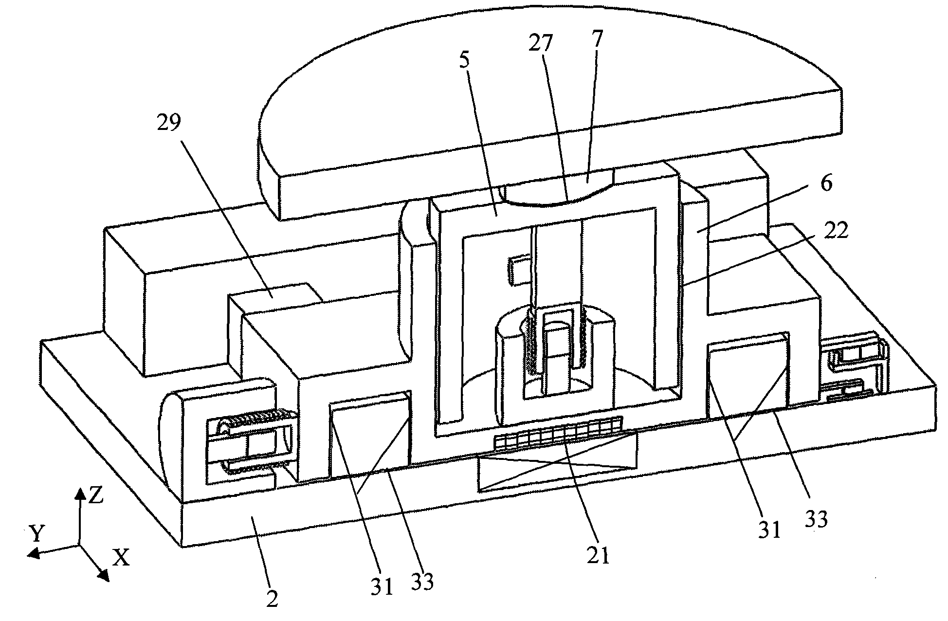 Maglev vibration isolator with coplanar air bearing orthogonal decoupling and air bearing angular decoupling