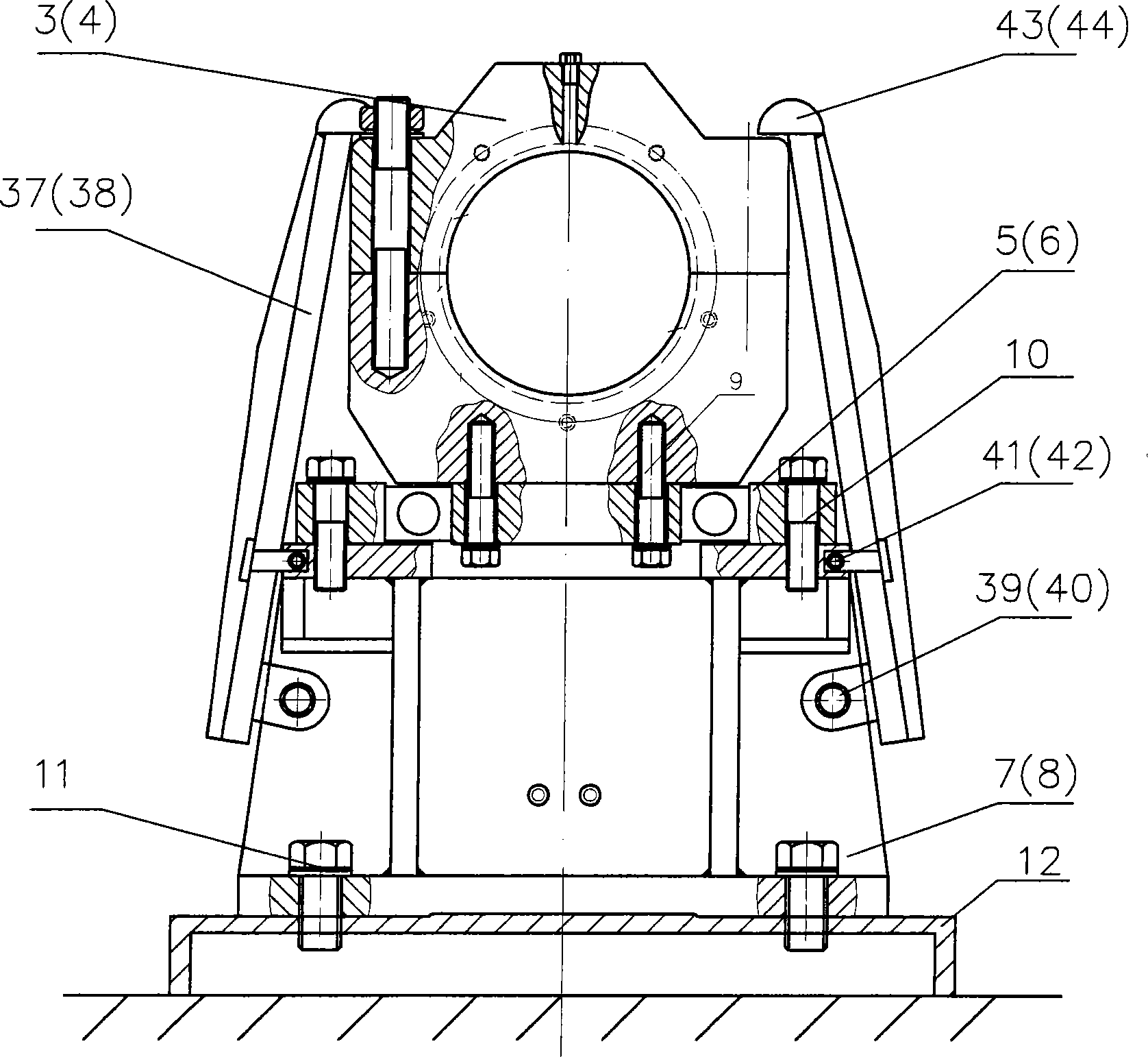 Mechanical weighing mechanism of high pedestal jib crane dynamic grab bucket electronic weighing scale