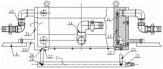 Fog cooling ring suspension type continuous casting machine crystallizer