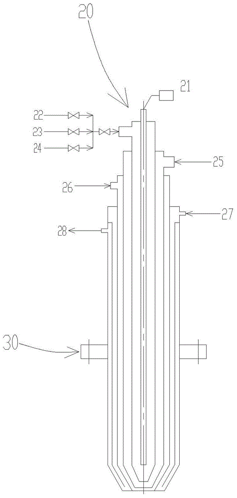 Multi-burner gasification device and coal gasification process
