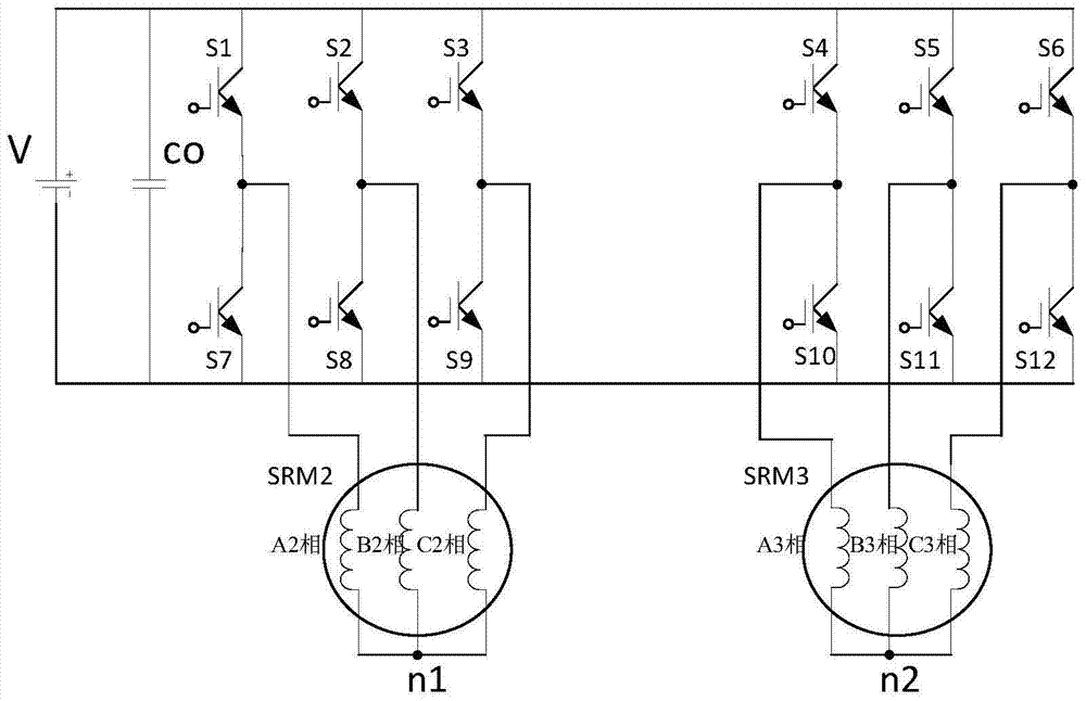 A Power Topology for Simultaneous Control of Three Switched Reluctance Motors