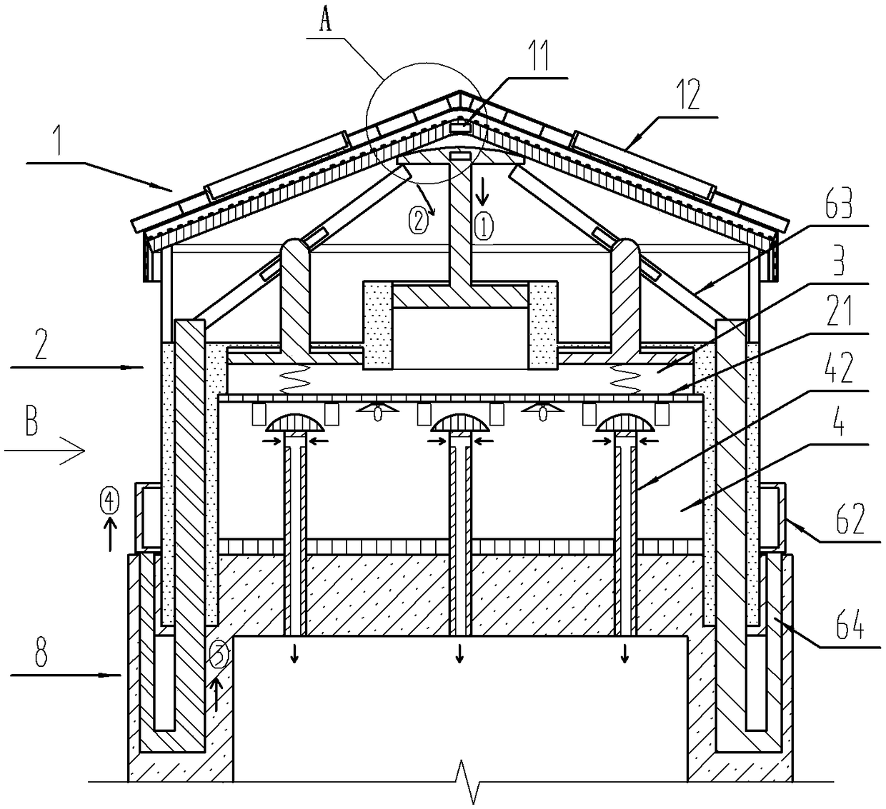 Roof building using solar energy based on aesthetic design