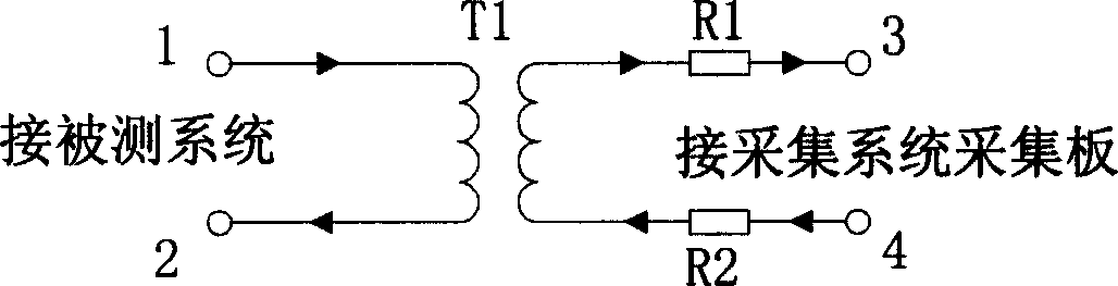 High impedance isolation device in signalling monitoring system