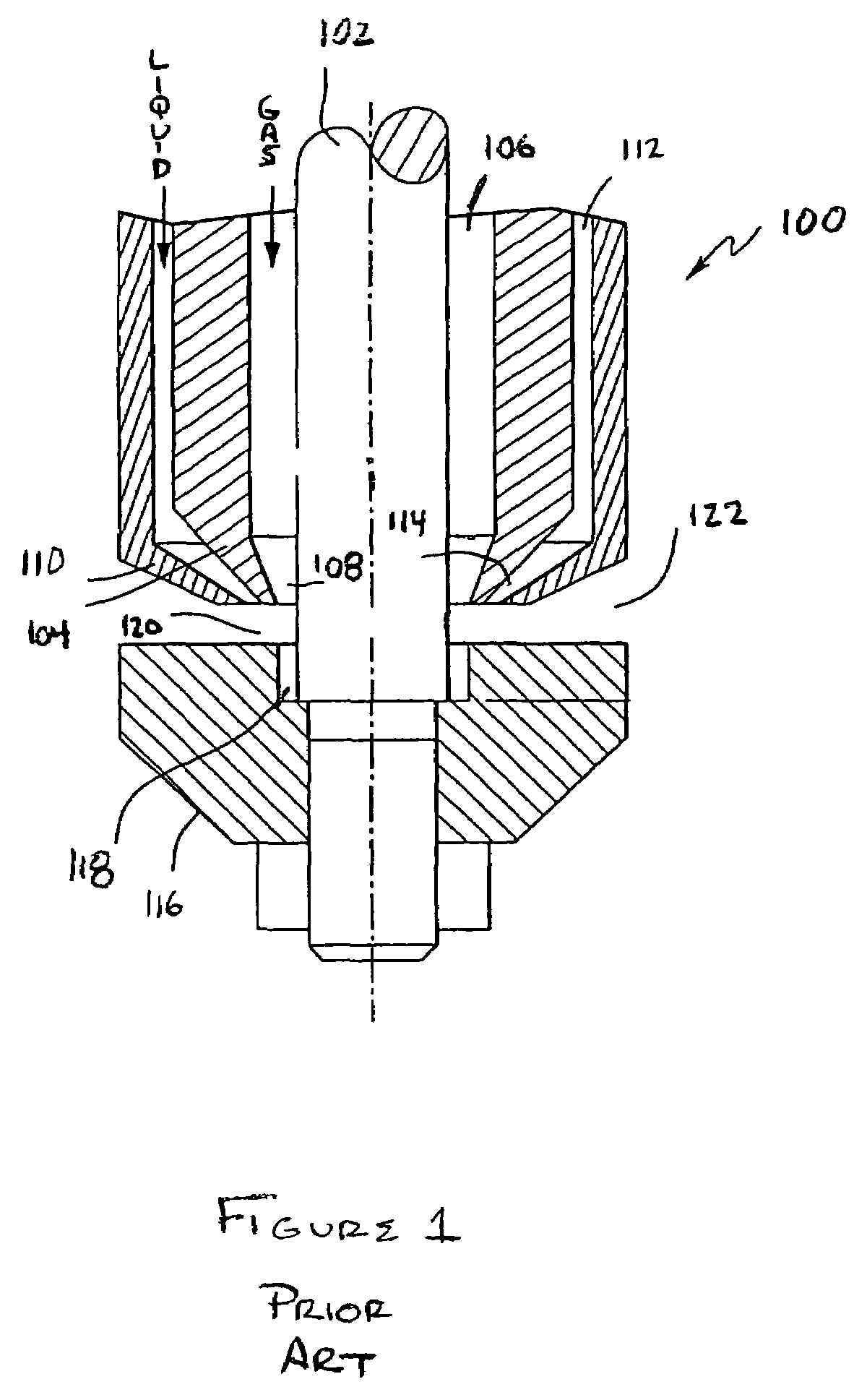 Apparatus comprising an atomizer and method for atomization