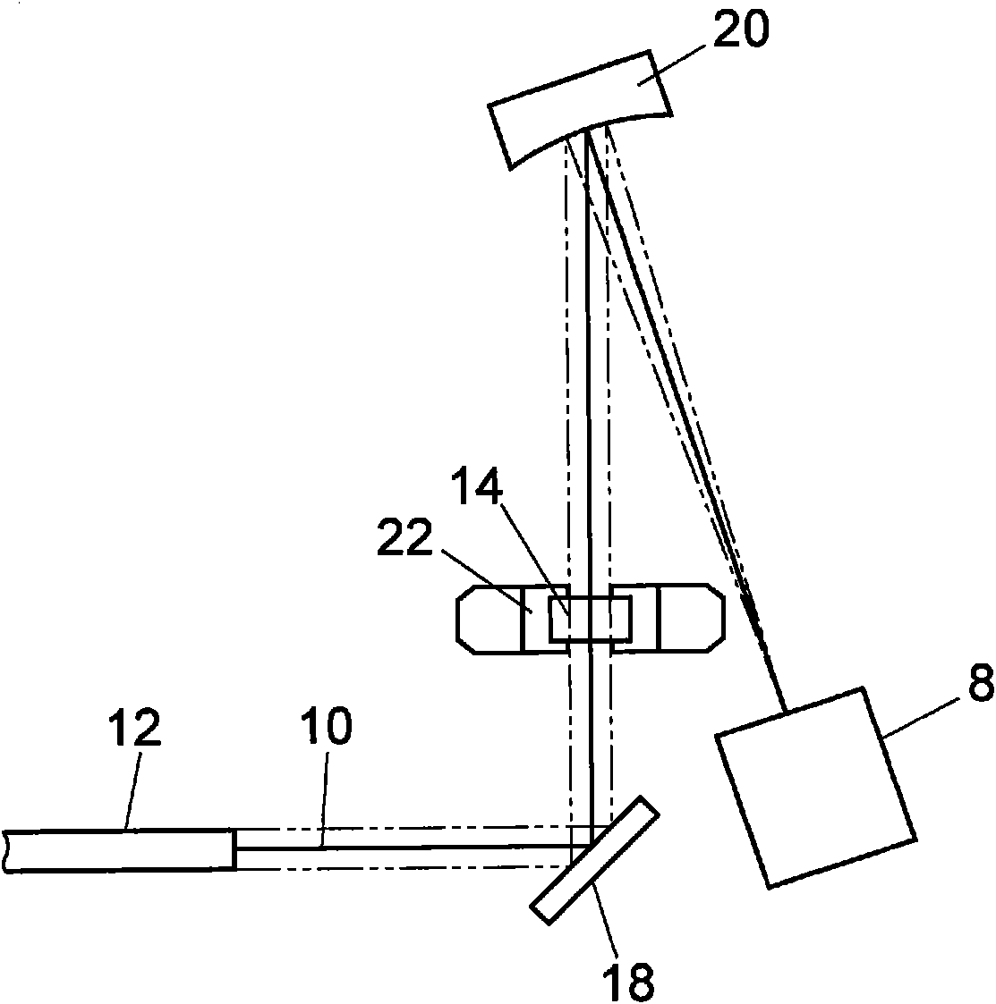 Gas analyzing apparatus with built-in calibration gas cell