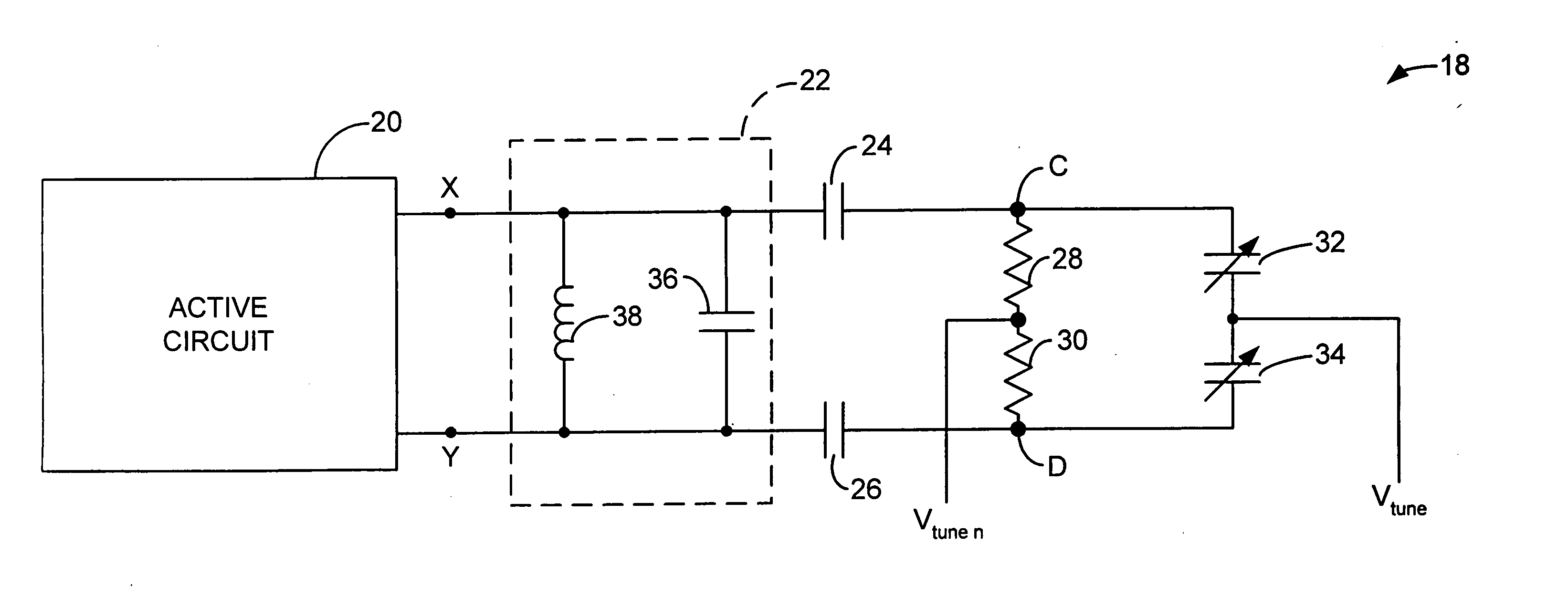 Method and circuitry for implementing a differentially tuned varactor-inductor oscillator