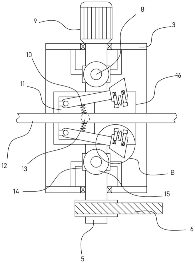 Constructional engineering continuous steel bar cutting-off device
