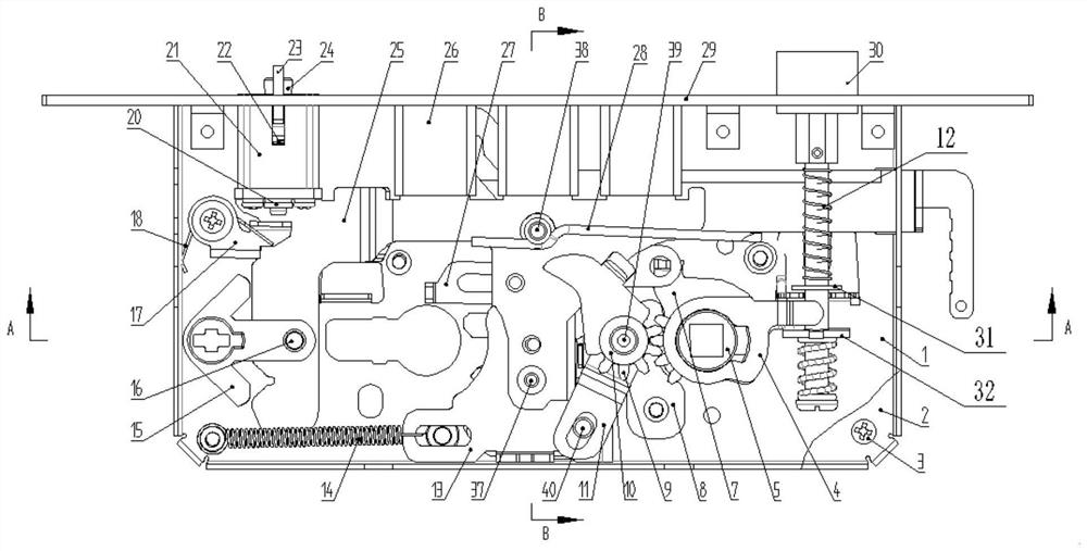 Novel mechanical automatic lock body structure