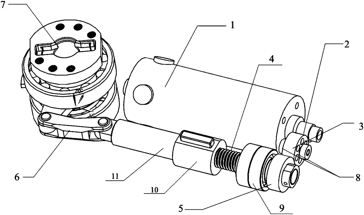 High-load compact electric steering engine transmission mechanism