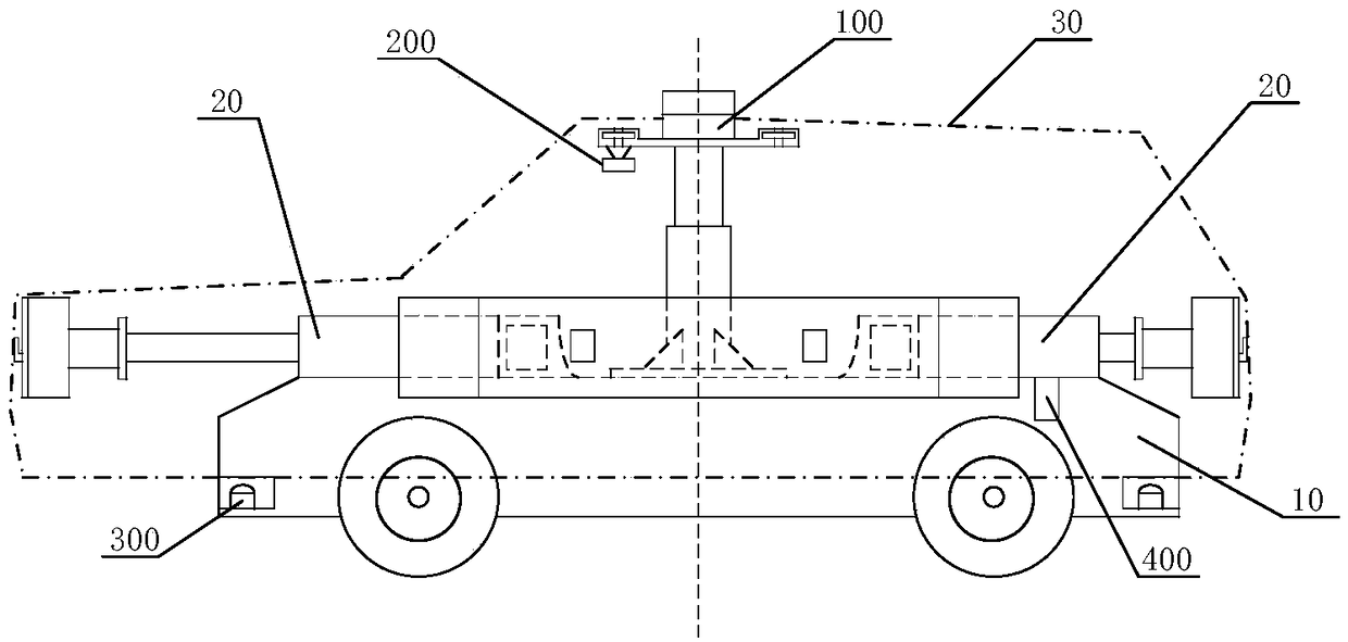 Unmanned testing vehicle platform for automatic driving testing site, and method
