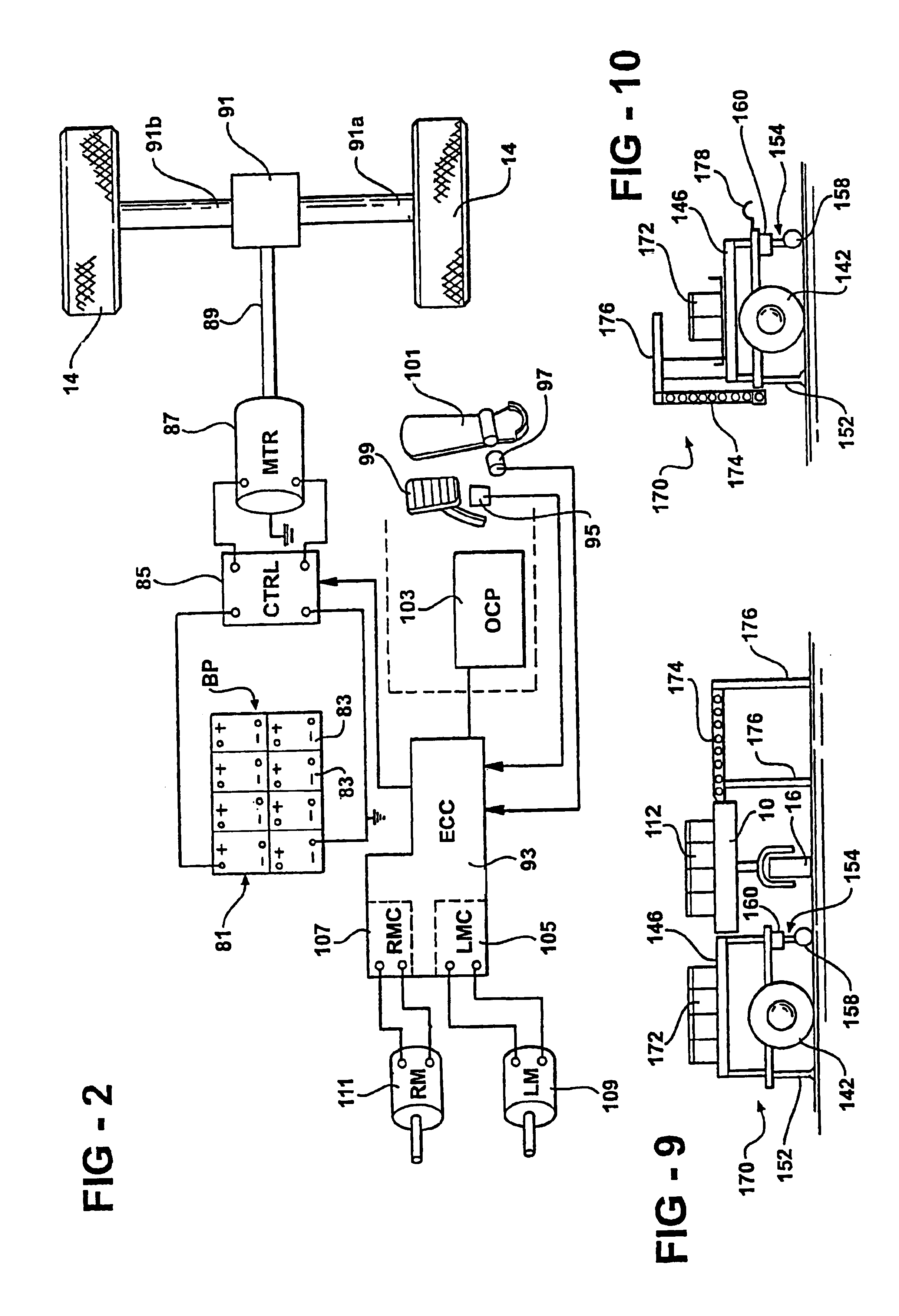 Electric drive mower with trailed auxiliary power source