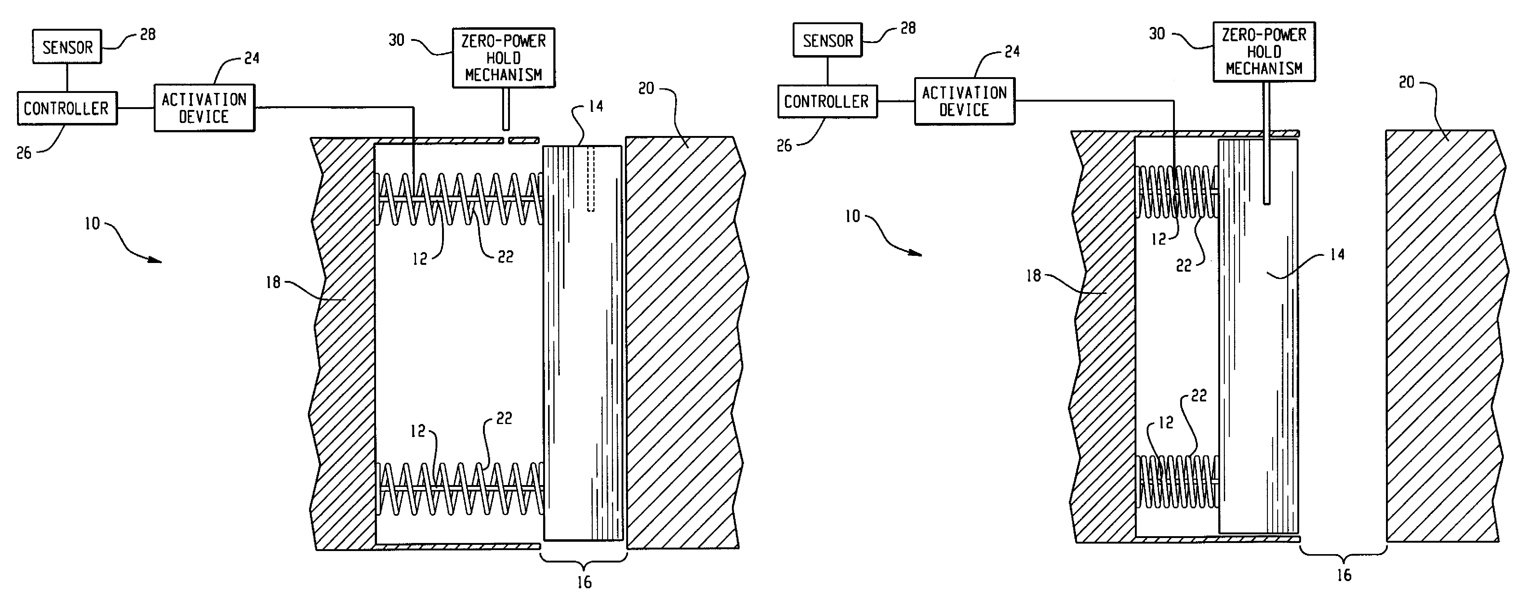 Active material based concealment devices for seams