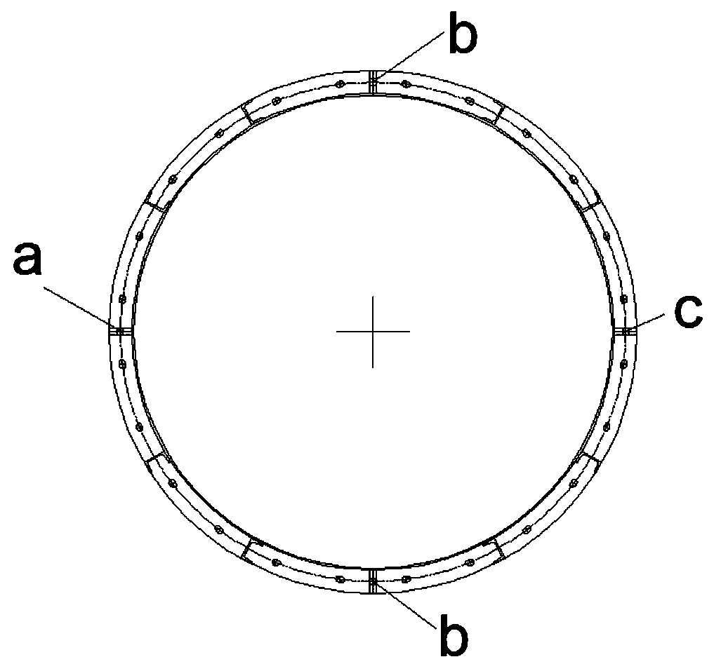 Circular cast-in-place well chamber steel template and construction method
