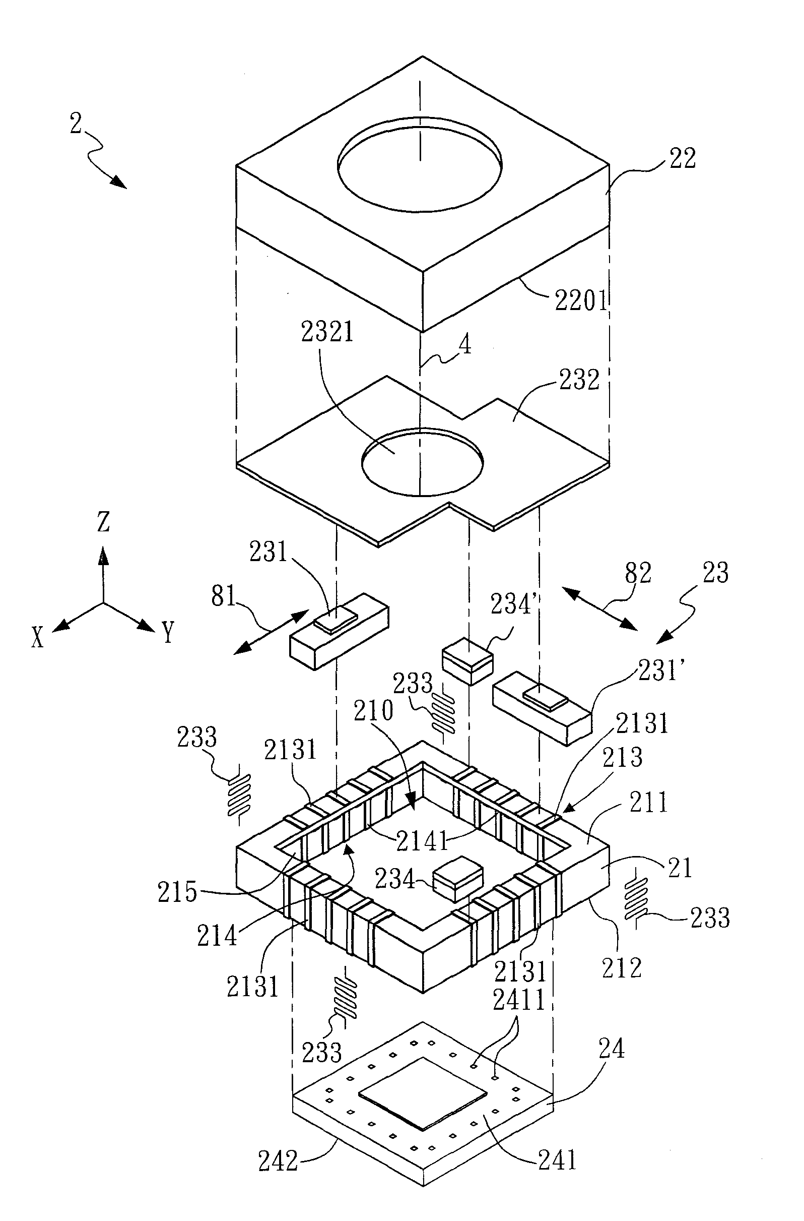 Integrated Substrate for Anti-Shake Apparatus