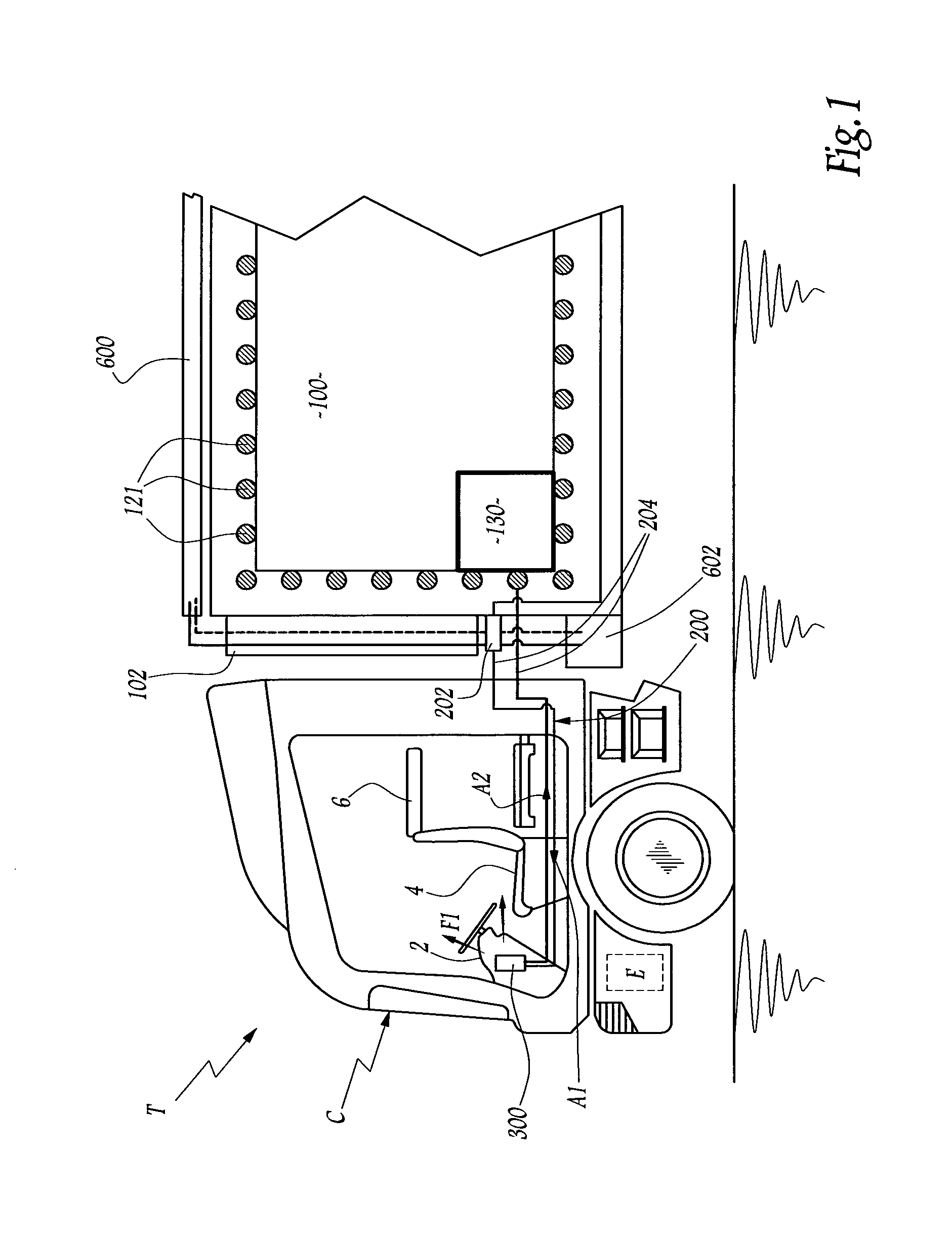 Truck with a refrigerated compartment