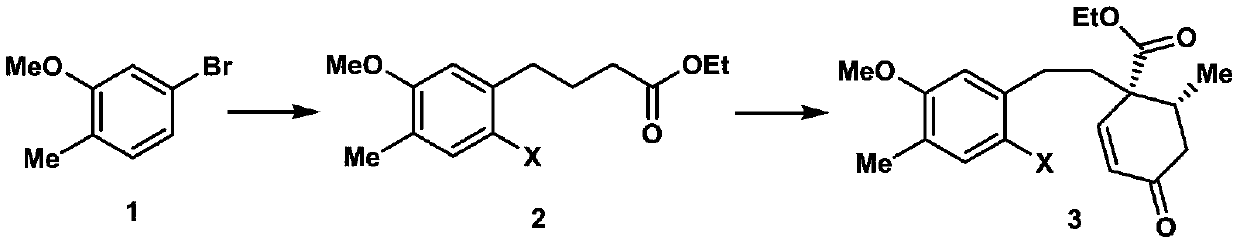A kind of synthetic method of crude torene terpenoid skeleton compound