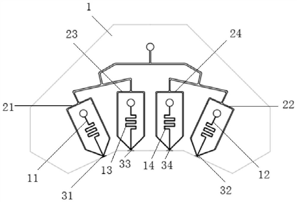 Mass spectrum combined multichannel electrospray micro-fluidic chip ion source