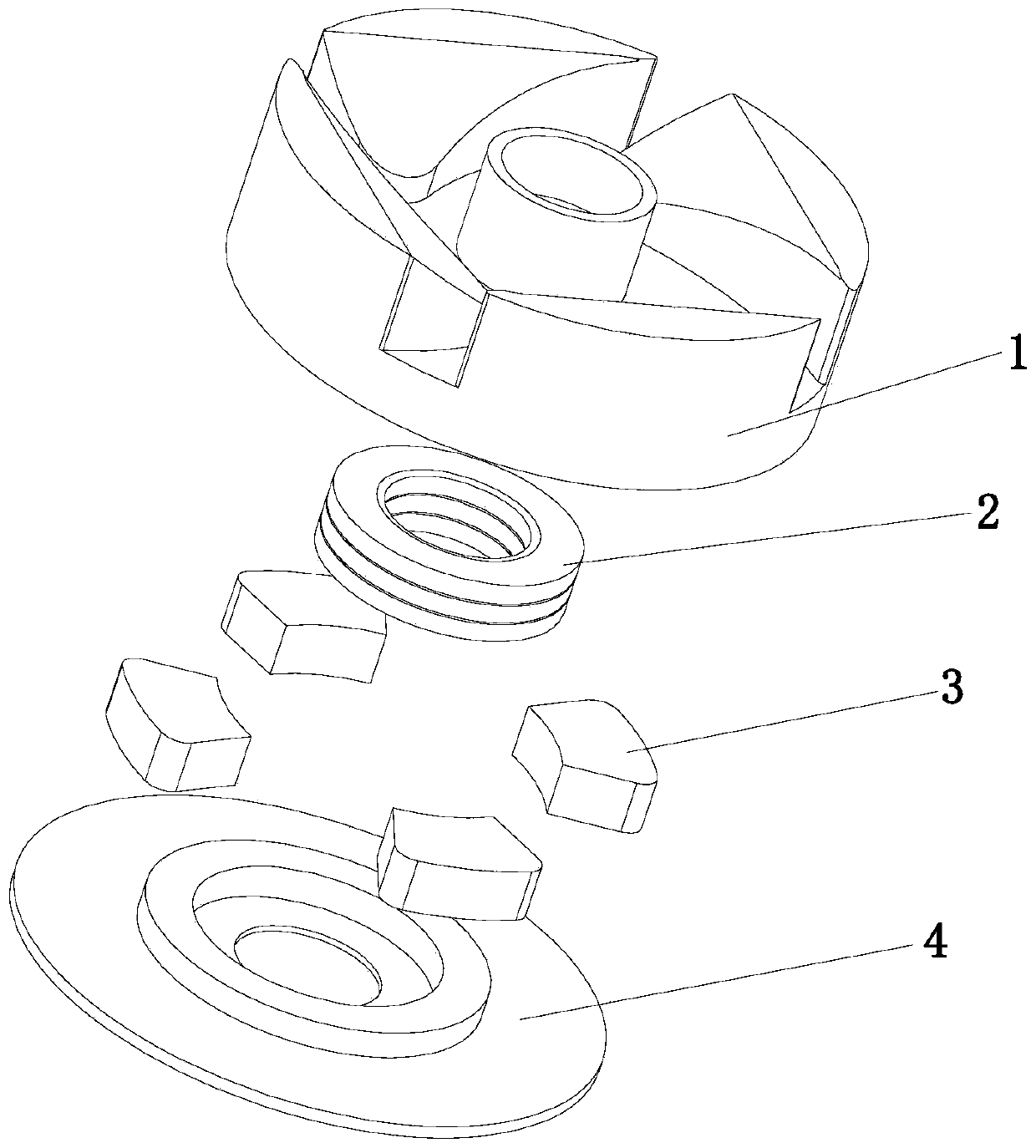 Production process of centrifugal blood pump rotor