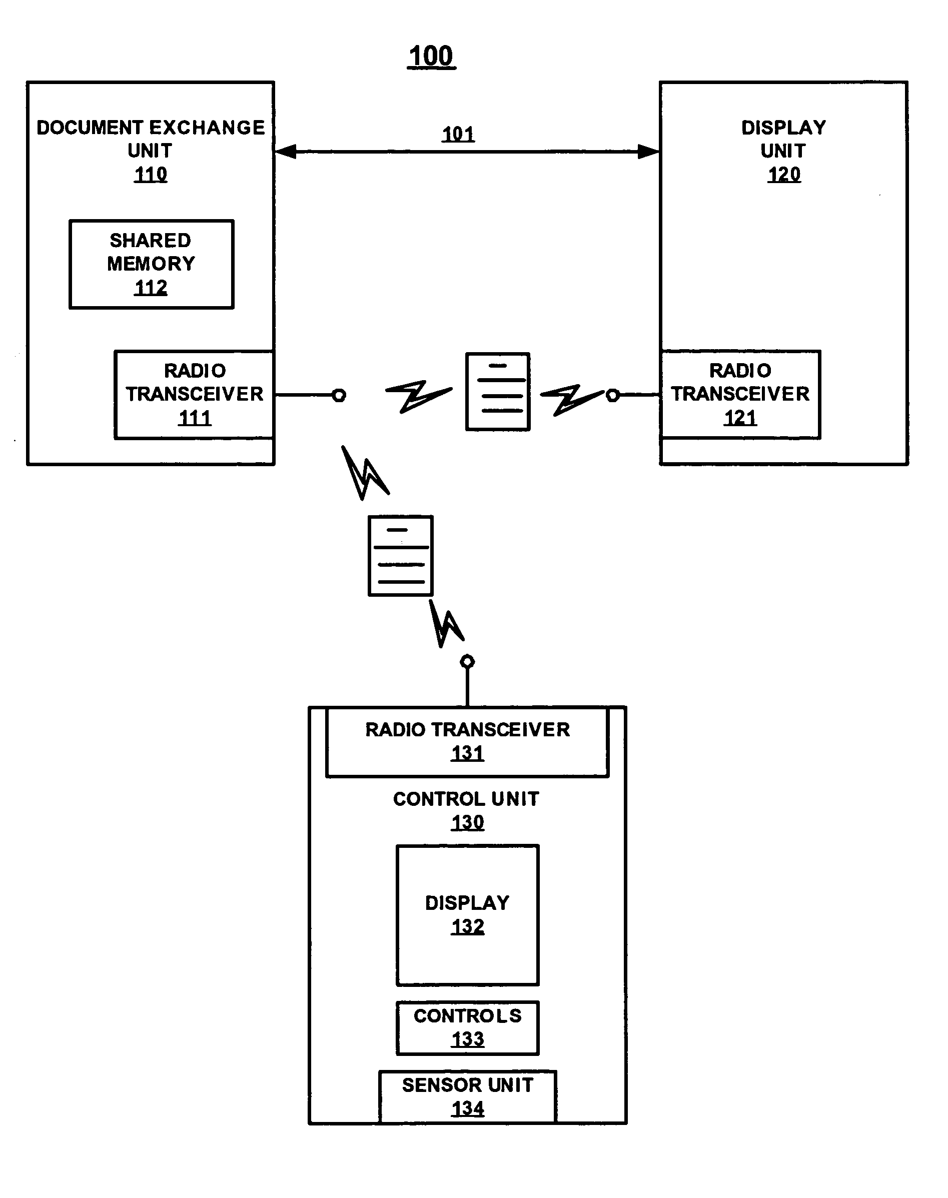 Sensor-enhanced document exchange and display control device