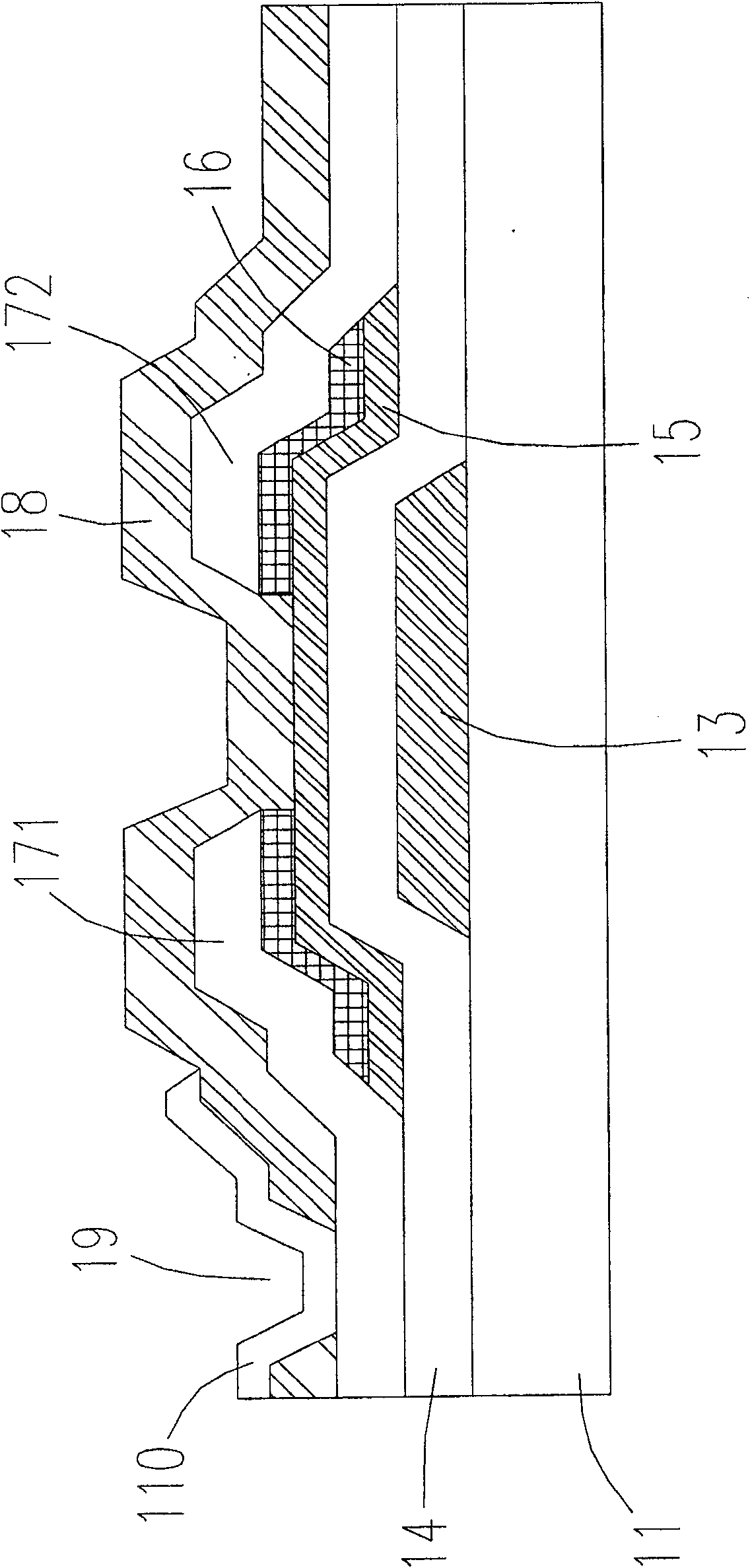 Edge electrical field switching type liquid crystal display and manufacture method thereof