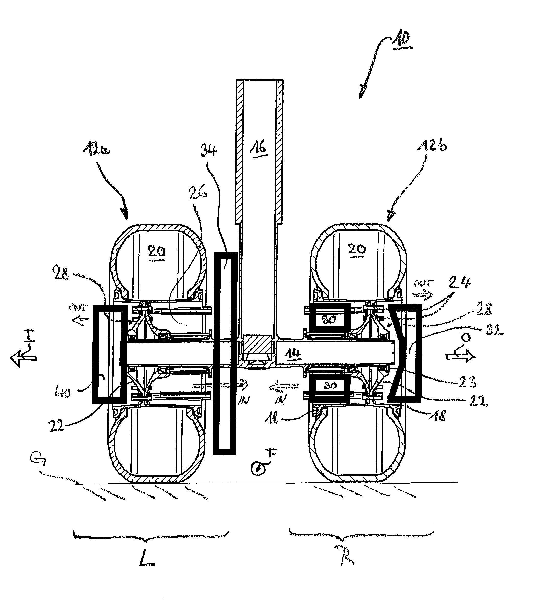 Drive unit for aircraft landing gear with integrated cooling