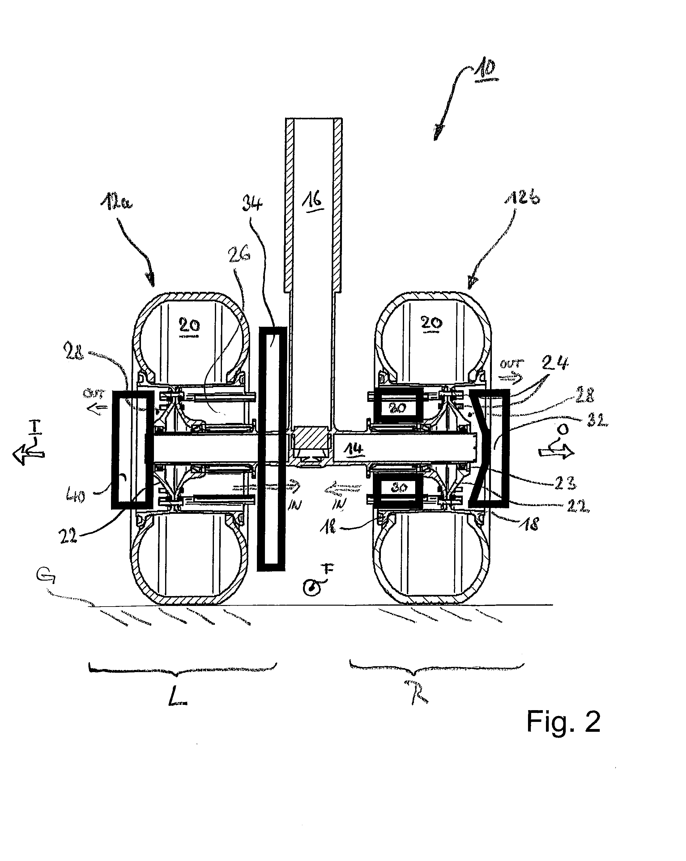 Drive unit for aircraft landing gear with integrated cooling