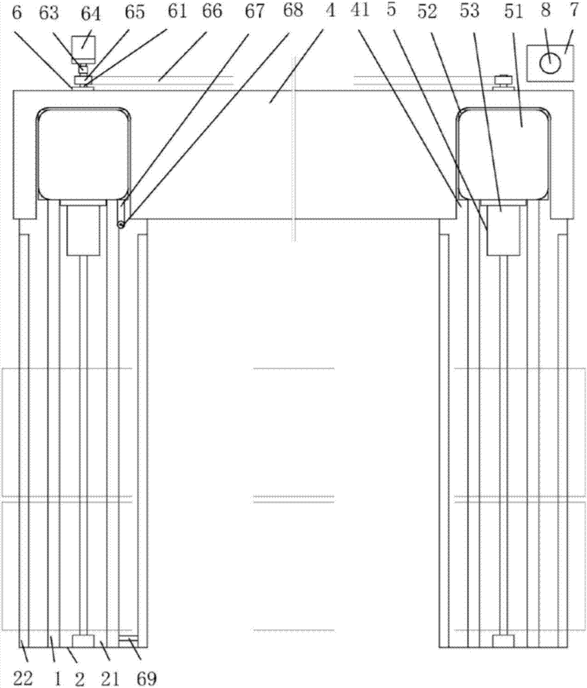 Plate receiving device for plate shearing machine