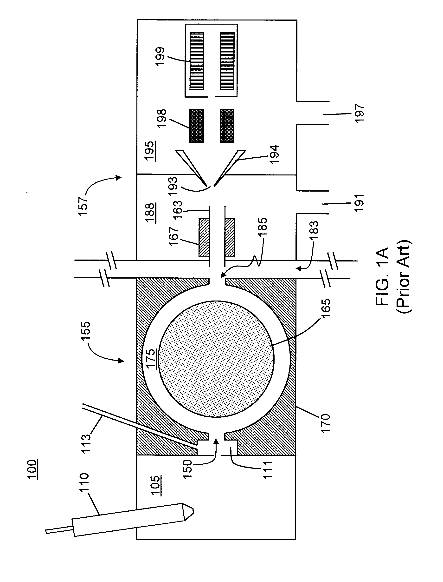 FAIMS Having a Displaceable Electrode for On/Off Operation
