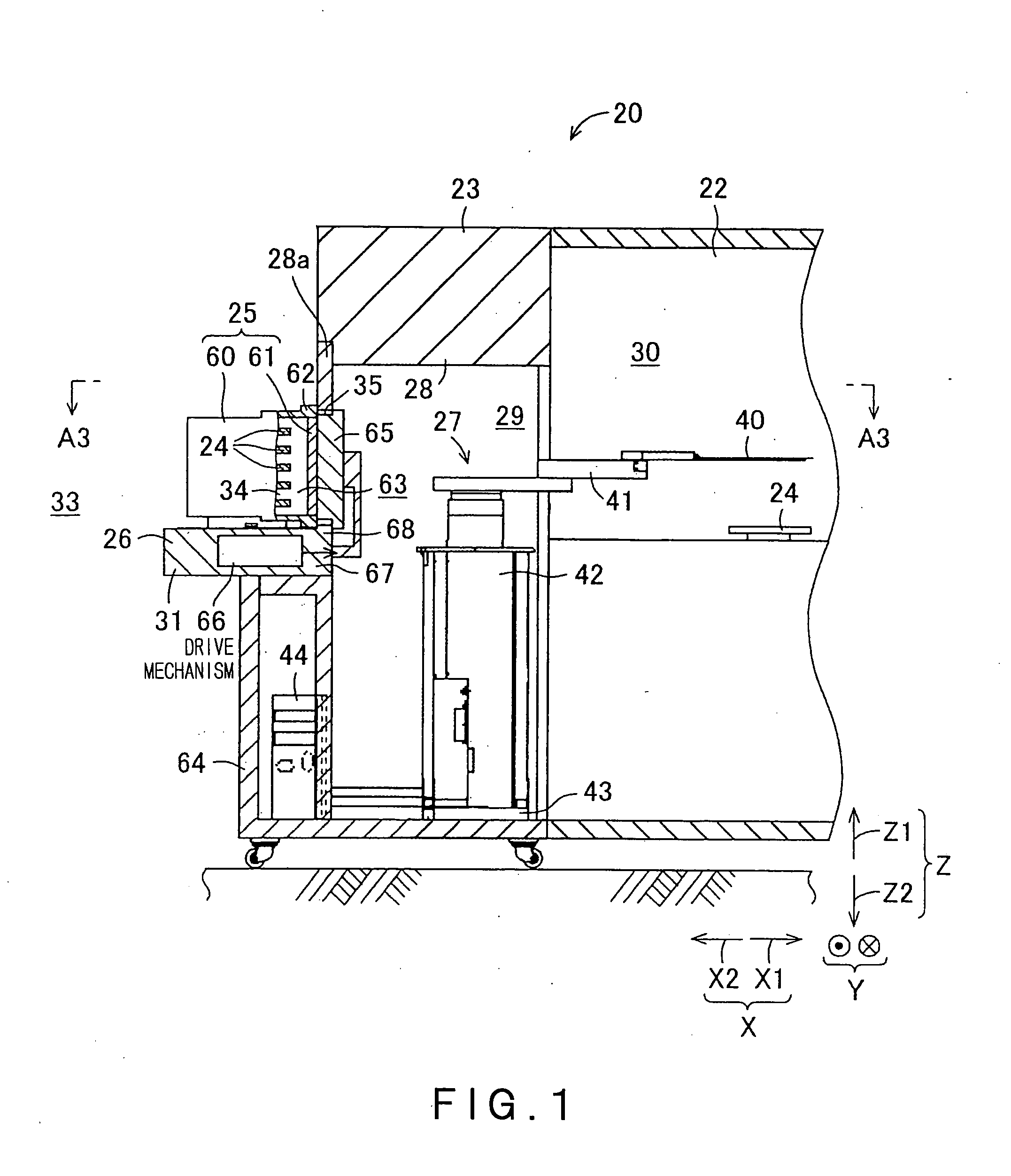 Substrate container opener and opener-side door drive mechanism thereof