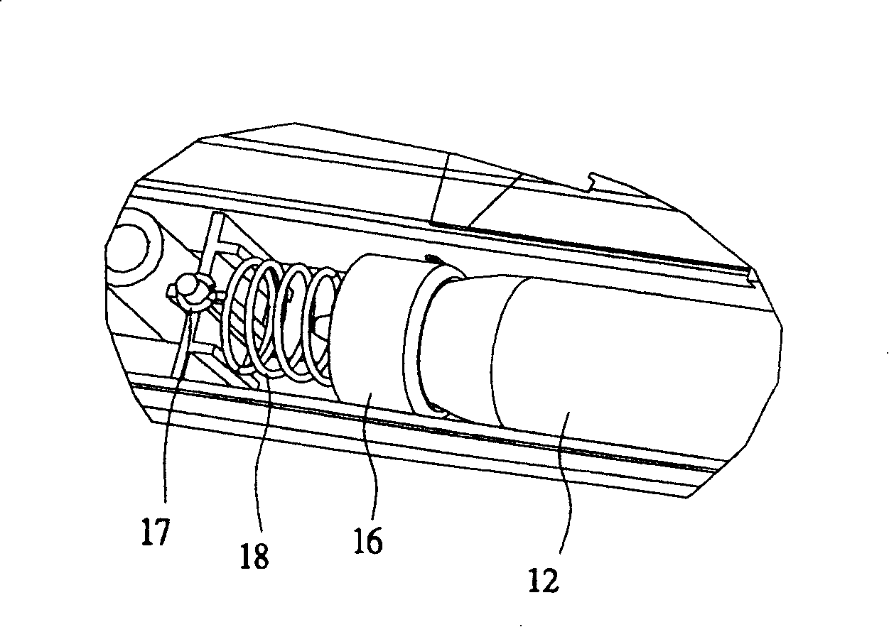 Touch control pen ejection structure of portable computer device