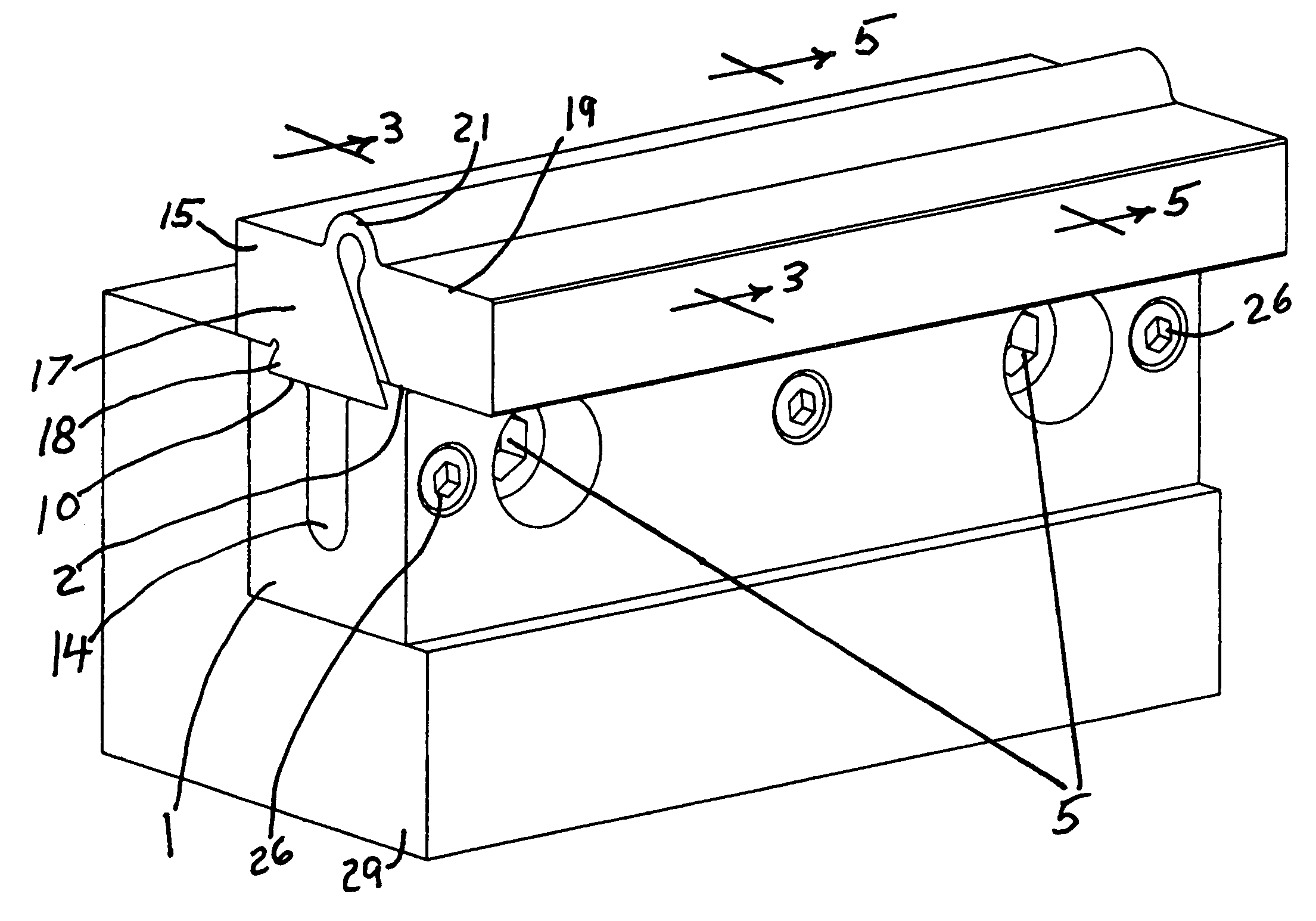 Segmentable resilient vise jaw
