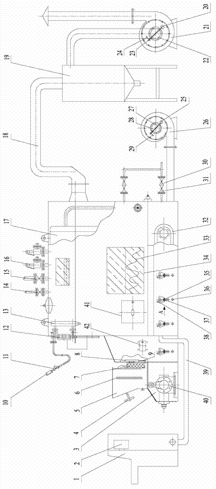 Industrial coal boiler energy-saving operation skill simulation training device and method