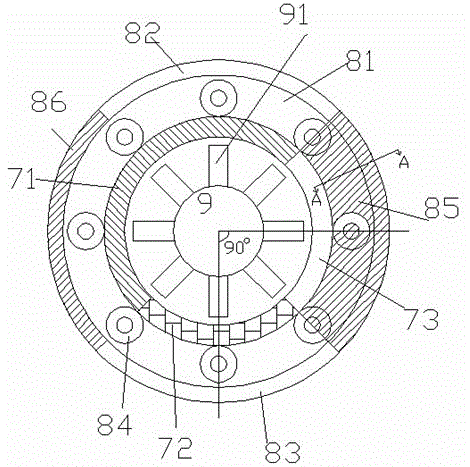 Support roller-containing powder preparation device for ceramics and use method thereof