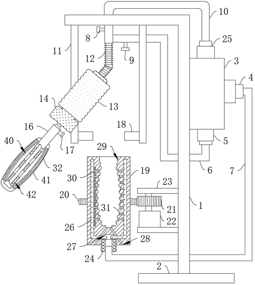 Anal dilatation disinfectant flushing integrated device for rectal operation