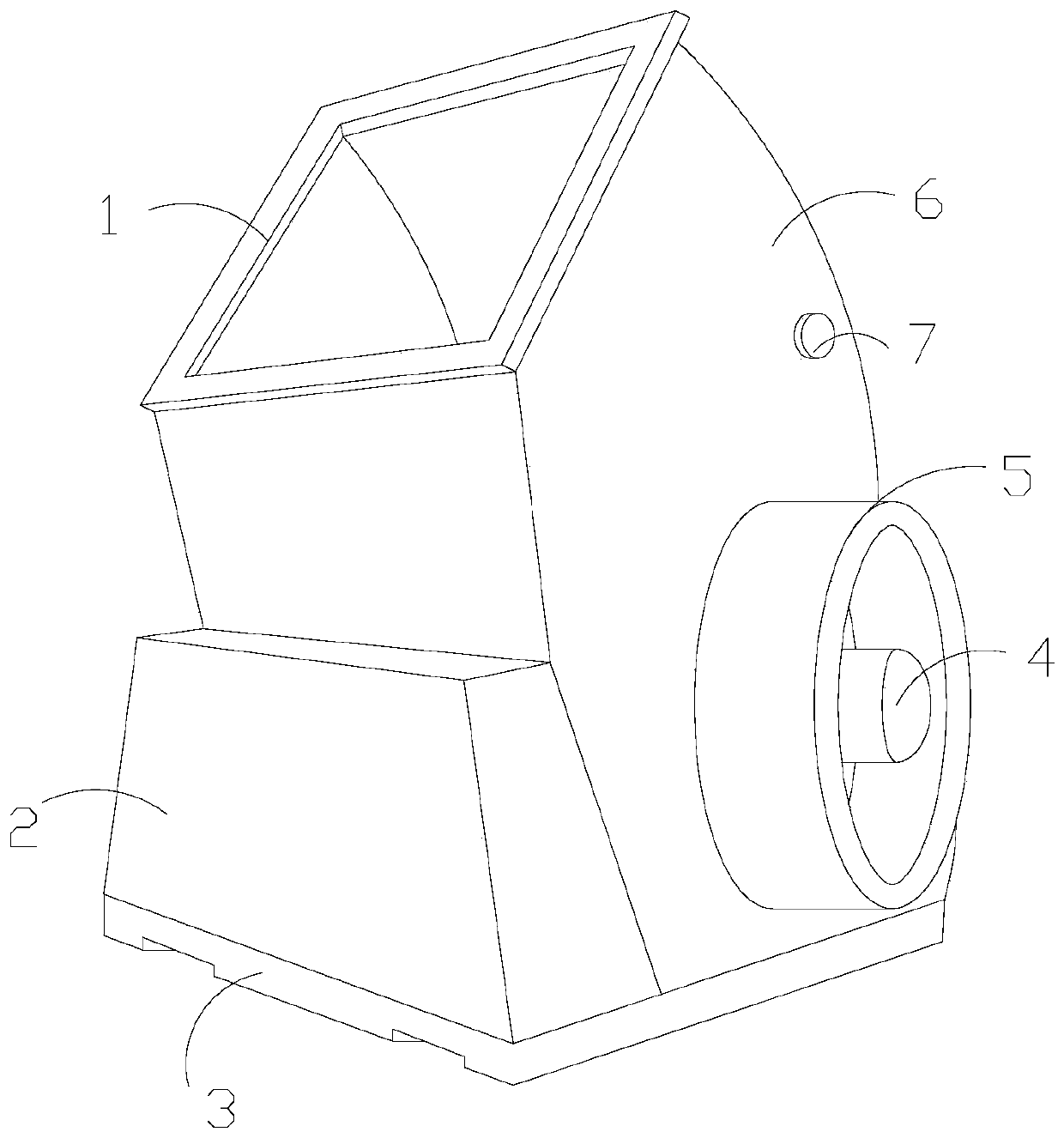 Concrete block crushing device for building construction