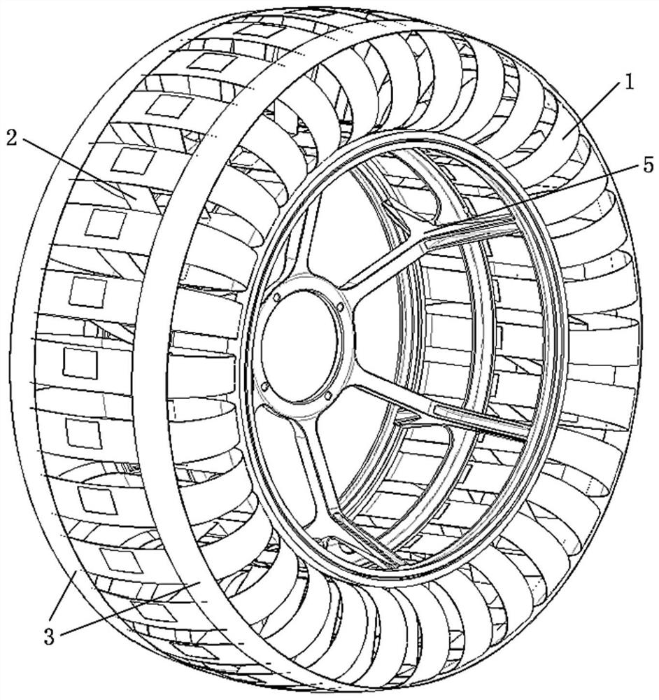 A kind of elastic non-pneumatic tire and vehicle