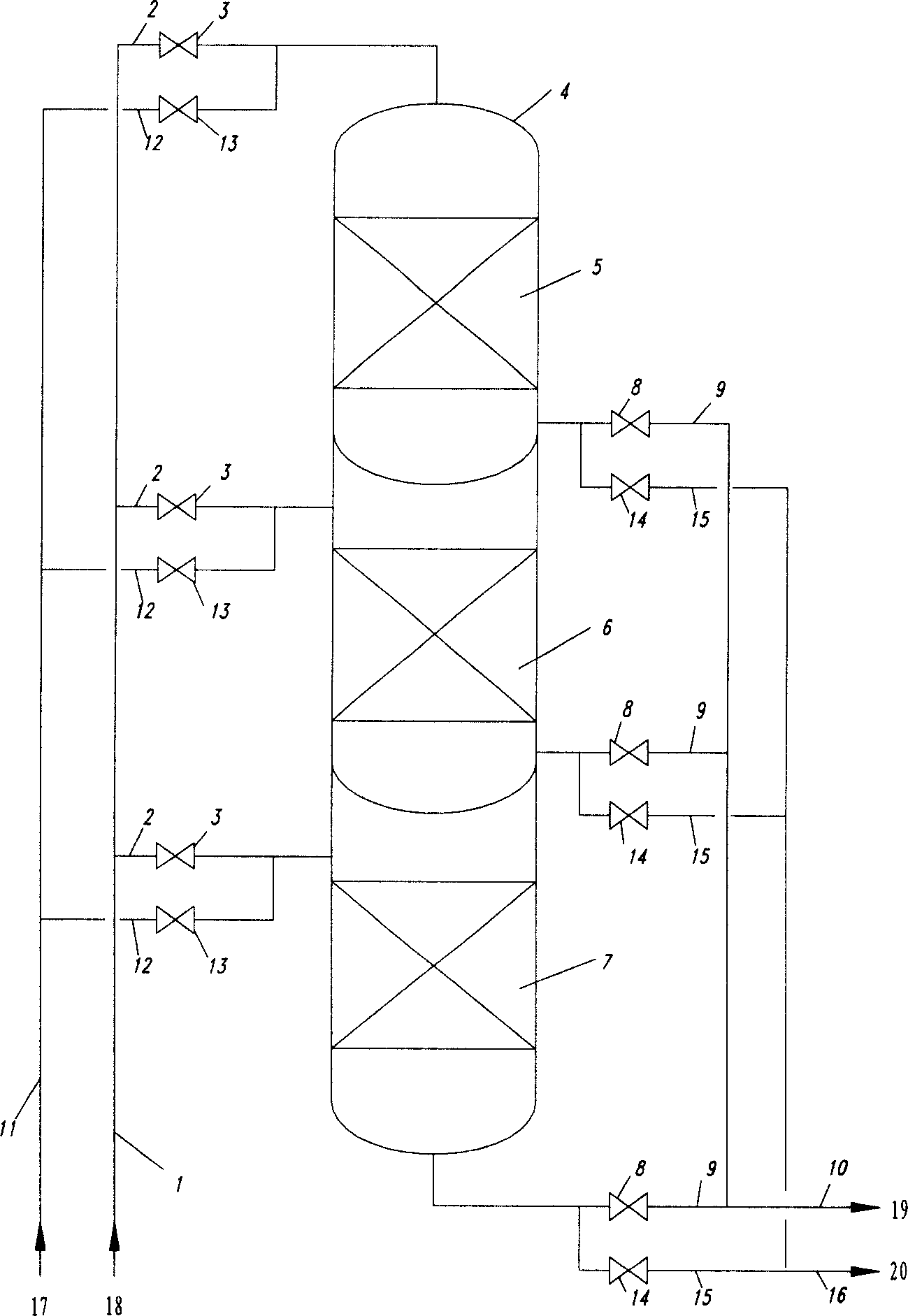 Method for producing propylene continuously in switch mode
