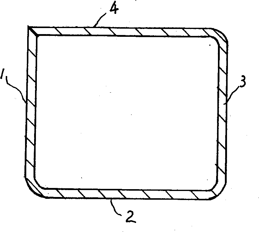 Method for making printed angle rectangle section steel pipe