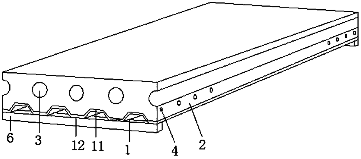 Assemble integral type profiled steel plate-concrete composite slab and installation and use method thereof