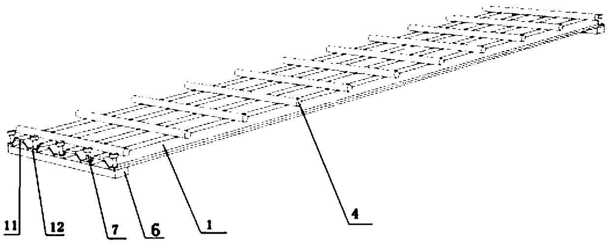 Assemble integral type profiled steel plate-concrete composite slab and installation and use method thereof