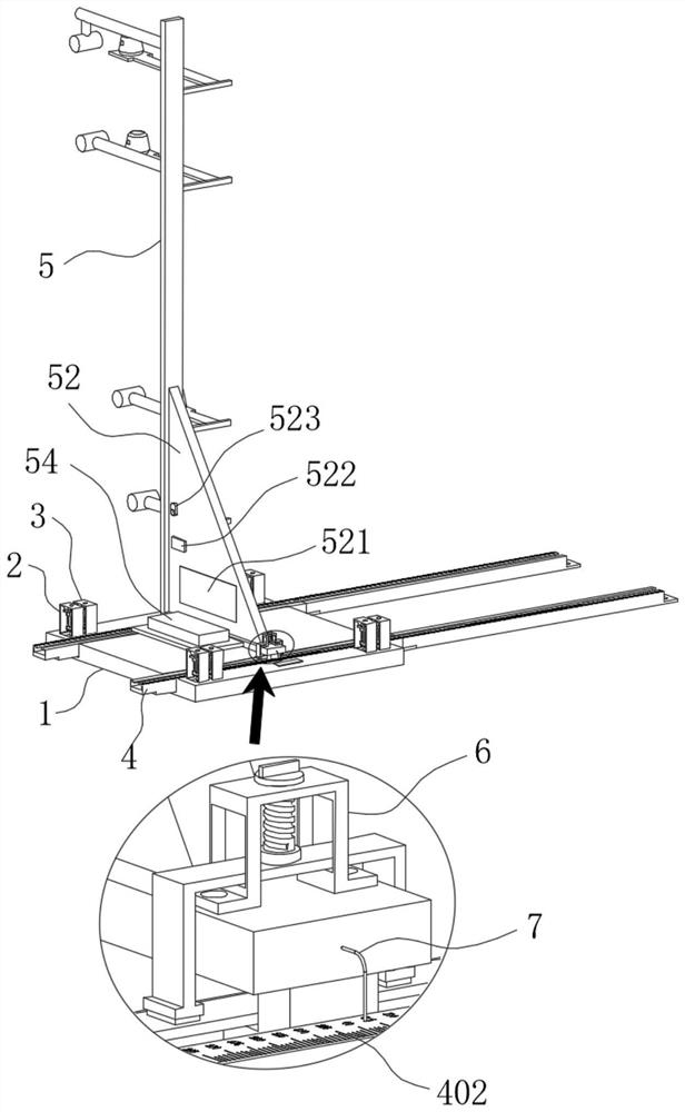 Bridge floor cast-in-place concrete guardrail installation reference frame