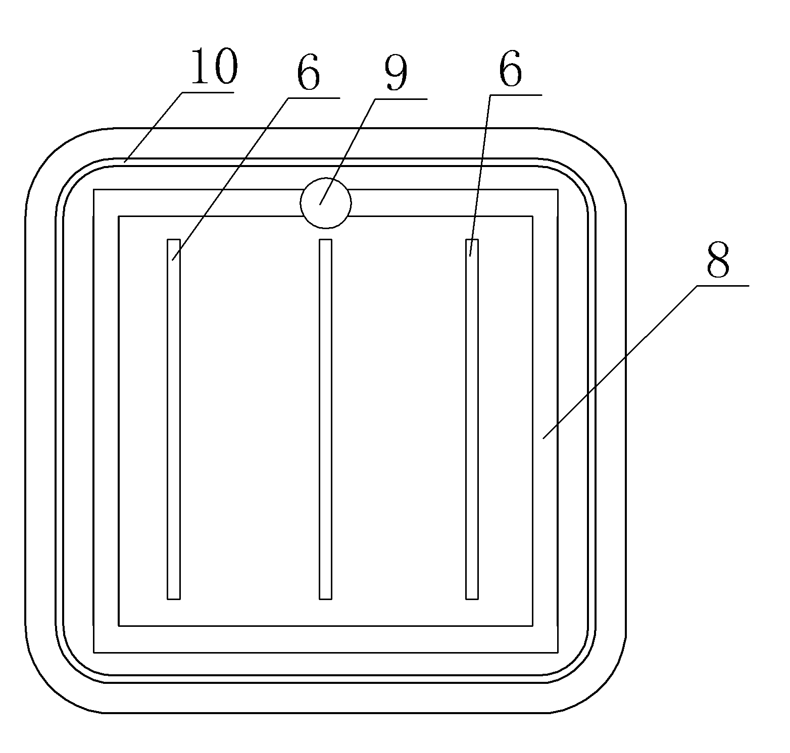 Three-channel cooling structure of CPU (Central Processing Unit)
