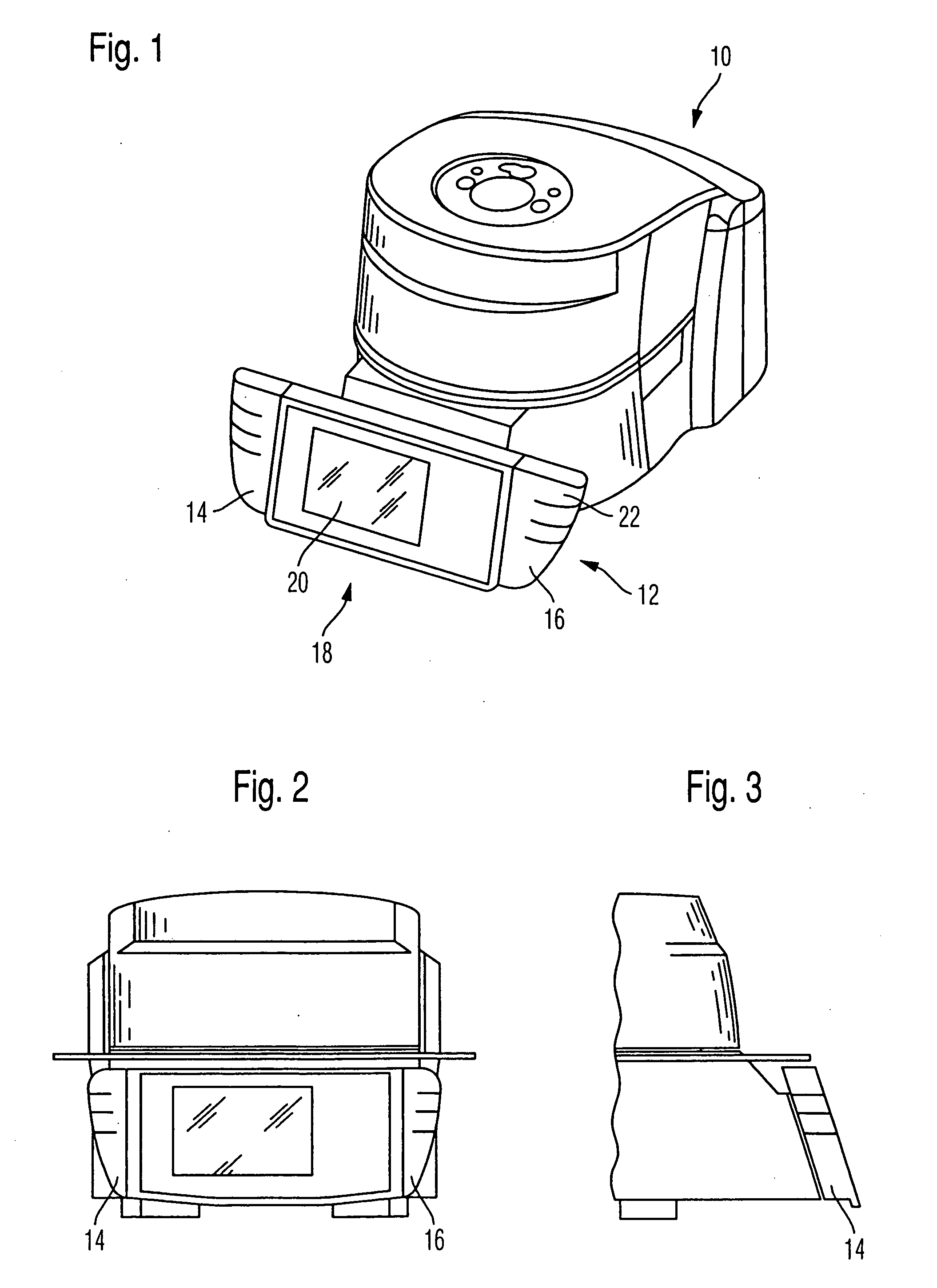 Display associated with a treatment device for dental material