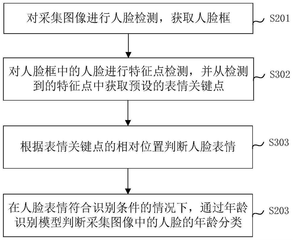 Face age recognition method and system, electronic device and storage medium