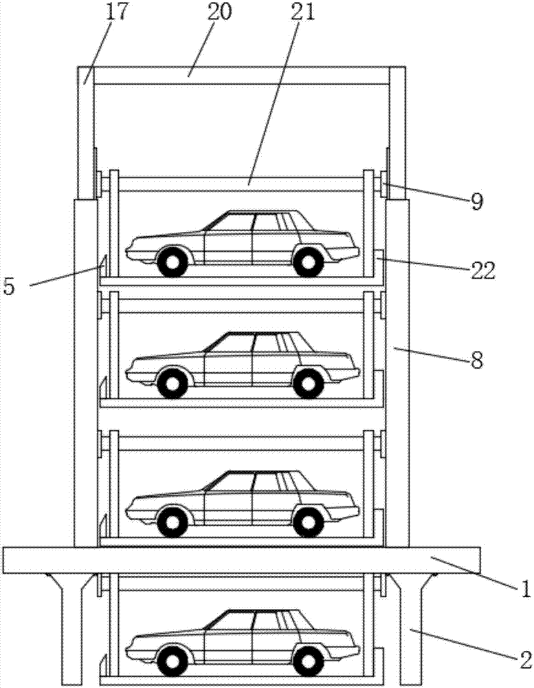 Perpendicular circulation stereo garage