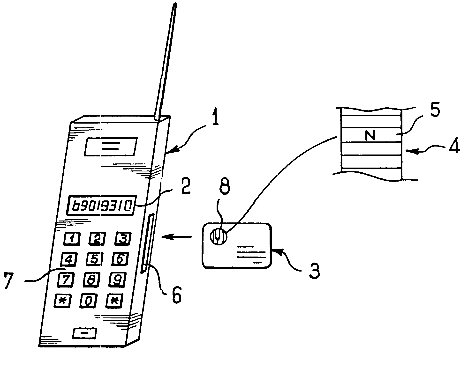 Method of delivering a telephone number associated with a telephone subscription, and telephone sets and mobile telephones implementing the method
